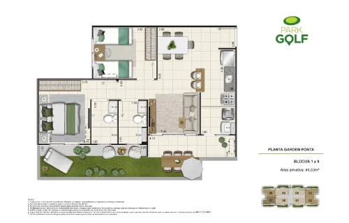 Planta-ponta-garden-Park-Golf-Riva-Direcional